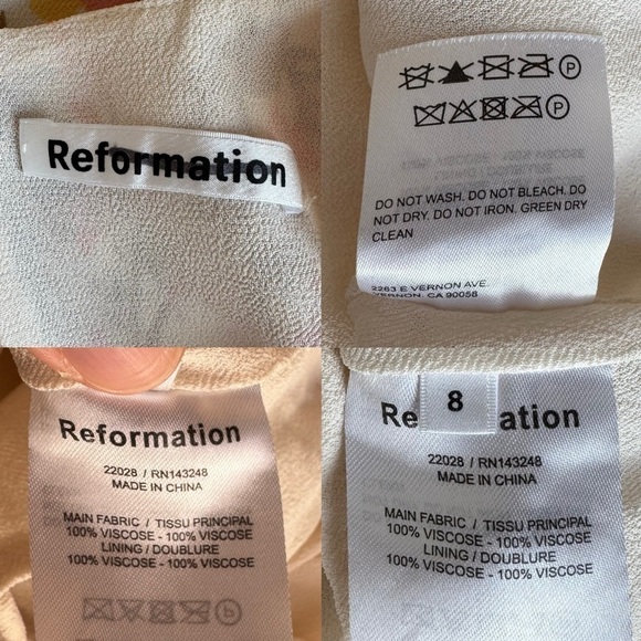 Reformation Beesley floral mini dress in Farrah size 8 - Picture 16 of 16